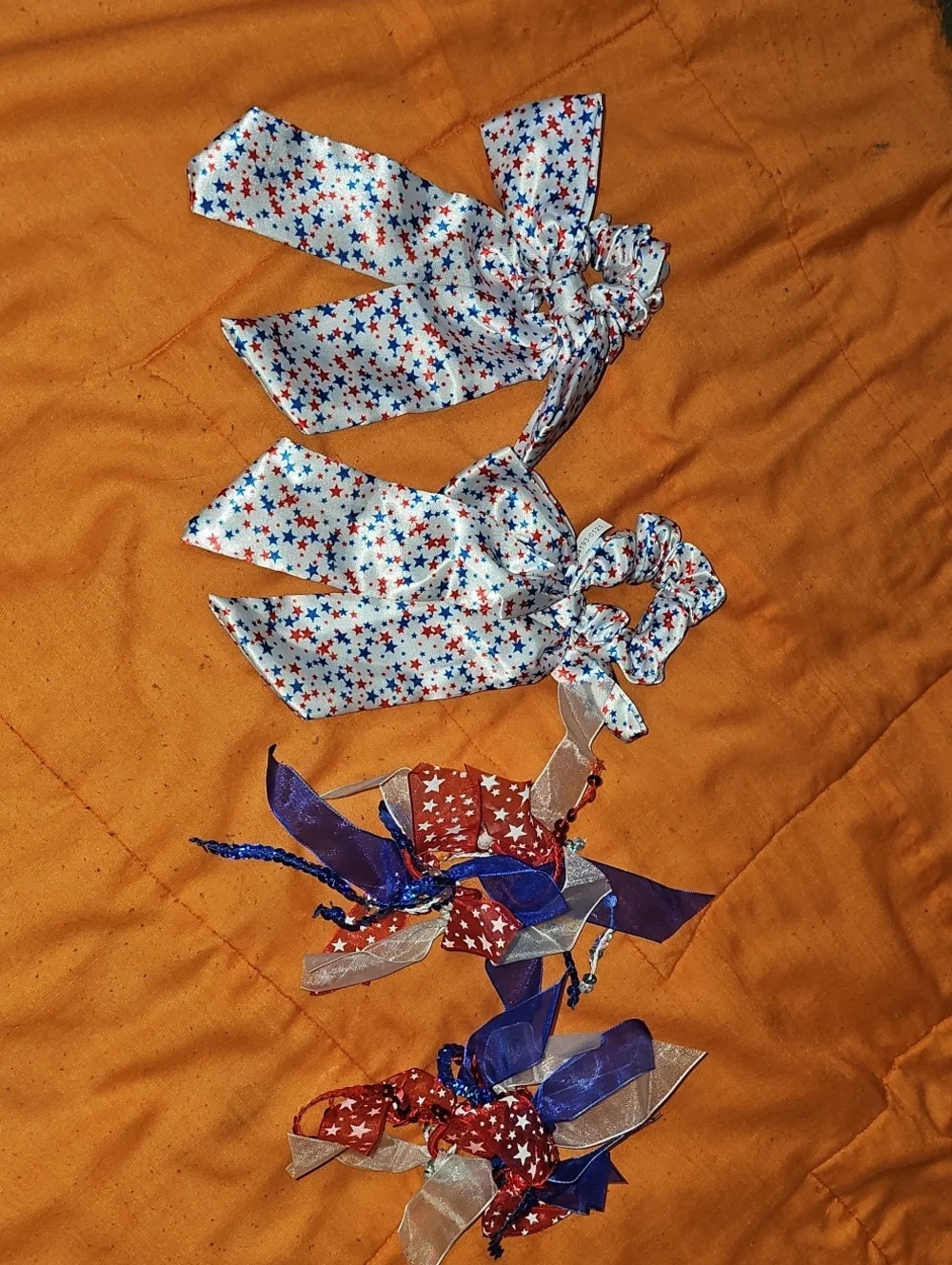 4th Of July Hair Accessorie Lot!! Red, White And Blue!! 4 Piece!